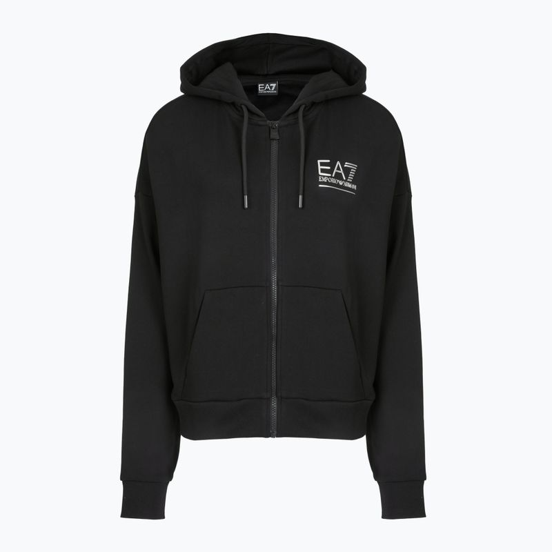 Dámská teplákovka EA7 Emporio Armani Train Visibility Zip black / silver 3