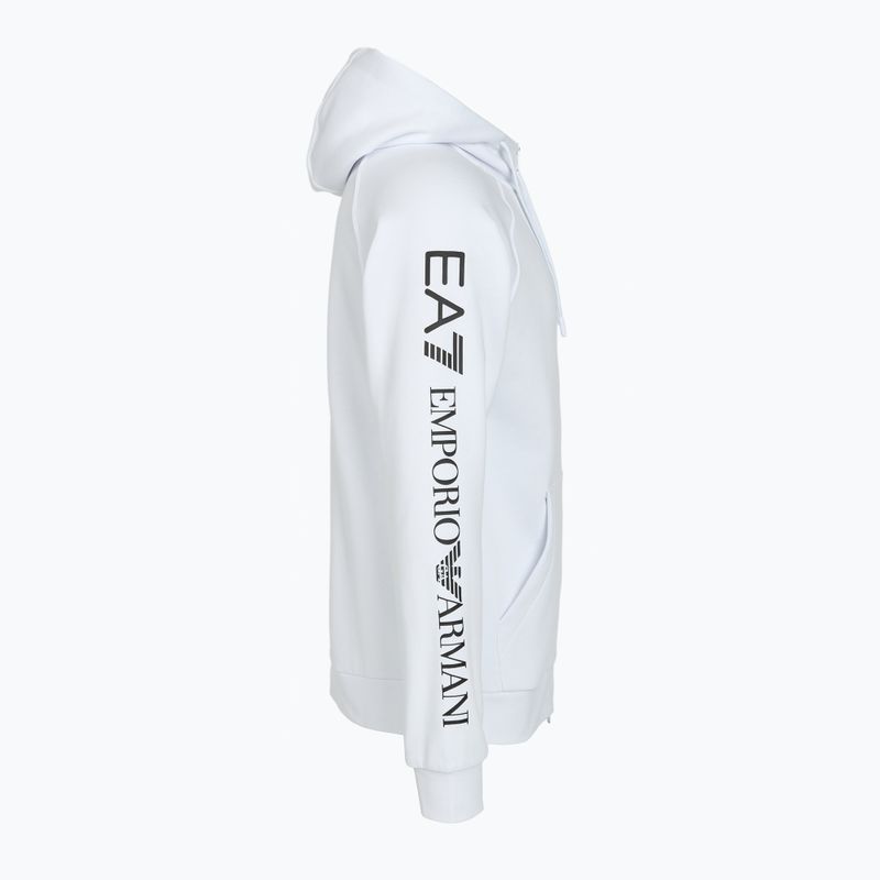 Pánská mikina Emporio Armani EA7 Train Logo Series Extended Logo Hoodie Fz white / black 3