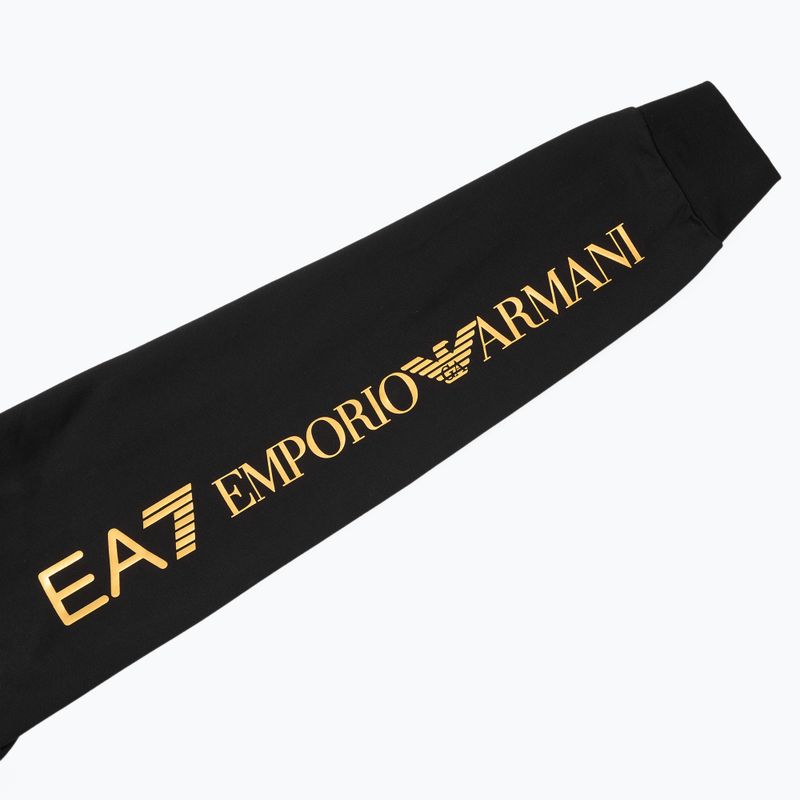 Pánská mikina Emporio Armani EA7 Train Logo Series Extended Logo Hoodie Fz black / gold 4