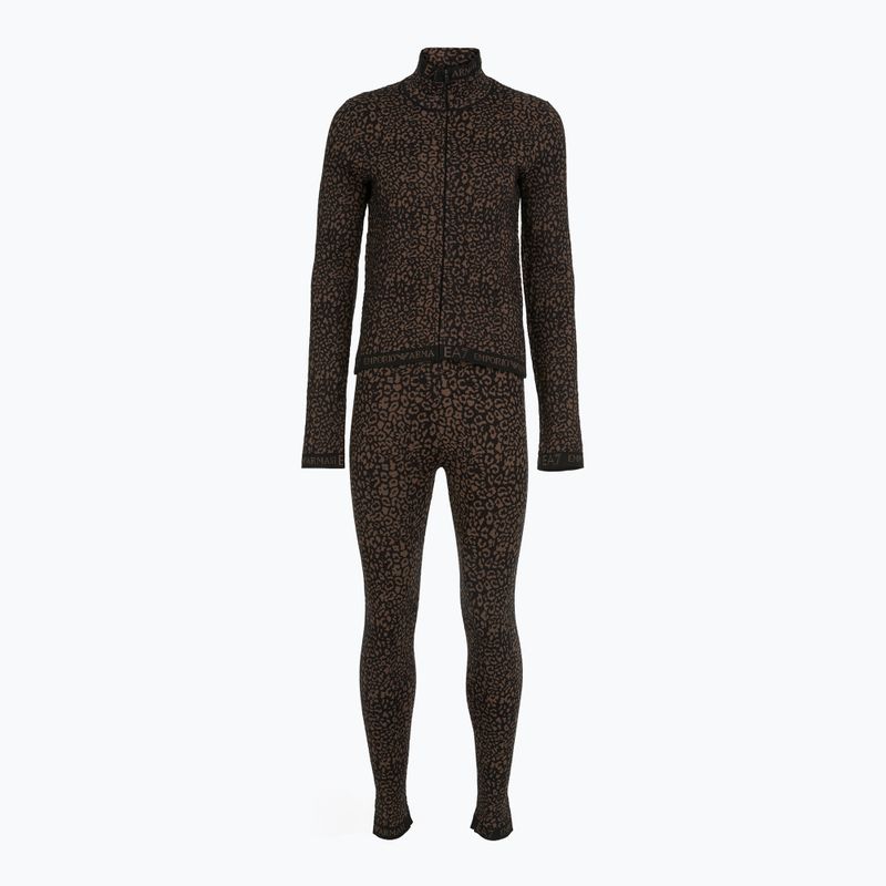 Dětský set termoprádla EA7 Emporio Armani Ski Jacquard Knitted fancy brown animalier