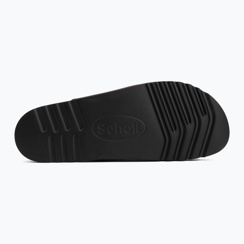 Dámské pantofle Scholl Rio Wedge Ad Med dark brown 4