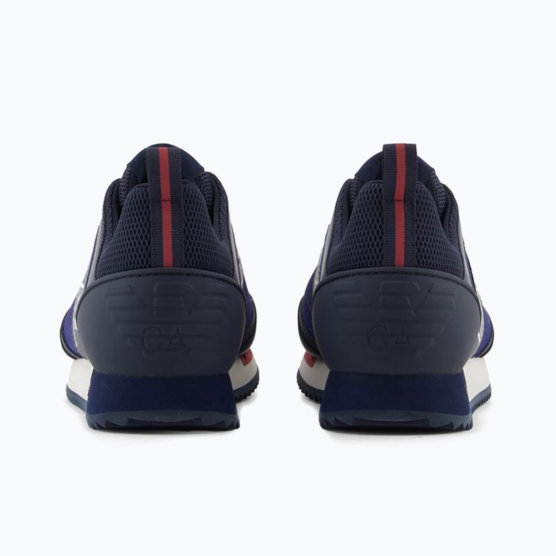 Boty EA7 Emporio Armani Black & White Suede sky captain / deep cobal / mineral 3