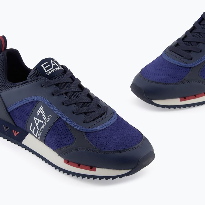 Boty EA7 Emporio Armani Black & White Suede sky captain / deep cobal / mineral 6