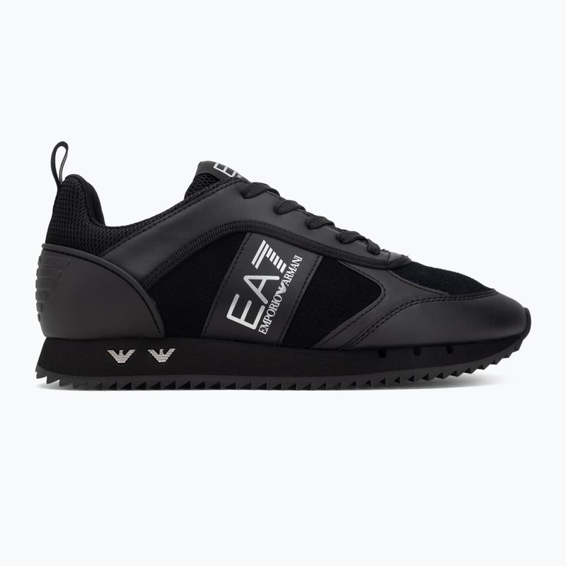 Boty EA7 Emporio Armani Black & White Suede triple black micropunch 2