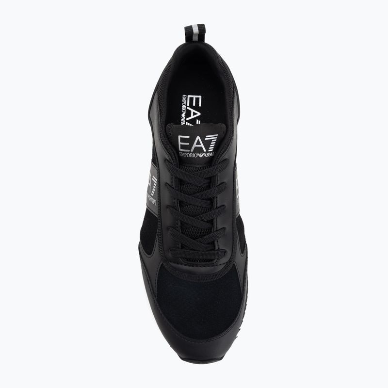 Boty EA7 Emporio Armani Black & White Suede triple black micropunch 5