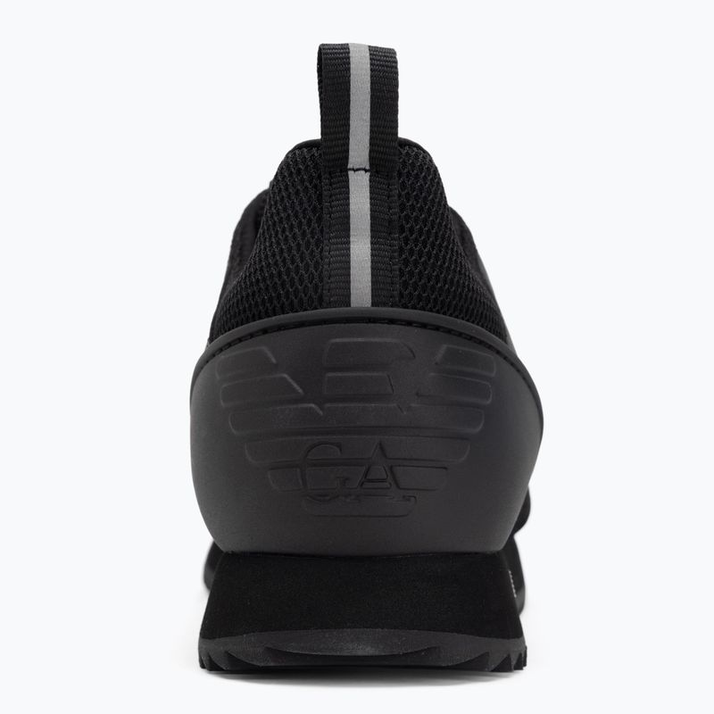 Boty EA7 Emporio Armani Black & White Suede triple black micropunch 6