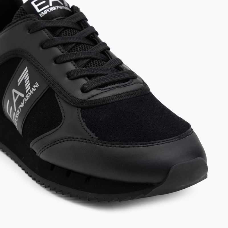 Boty EA7 Emporio Armani Black & White Suede triple black micropunch 7