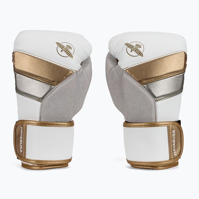 Boxerské rukavice Hayabusa T3 white/gold