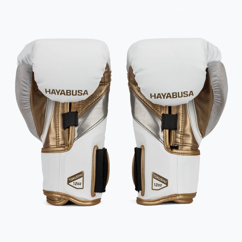Boxerské rukavice Hayabusa T3 white/gold 3