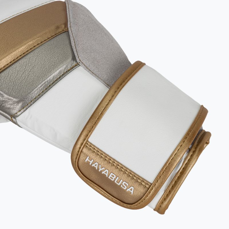 Boxerské rukavice Hayabusa T3 white/gold 7