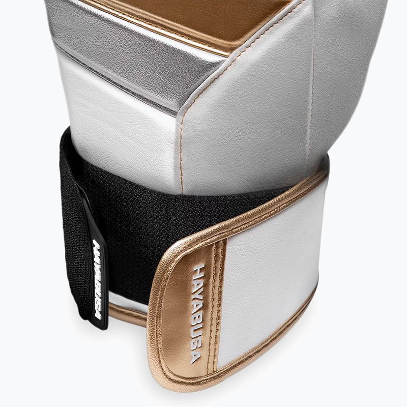 Boxerské rukavice Hayabusa T3 white/gold 2