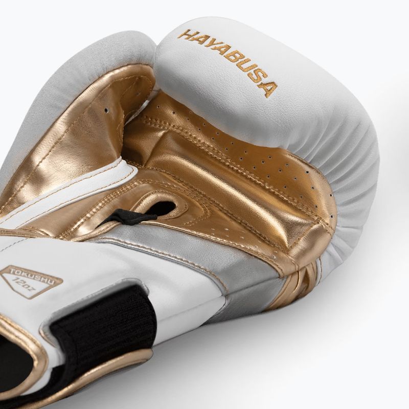Boxerské rukavice Hayabusa T3 white/gold 4
