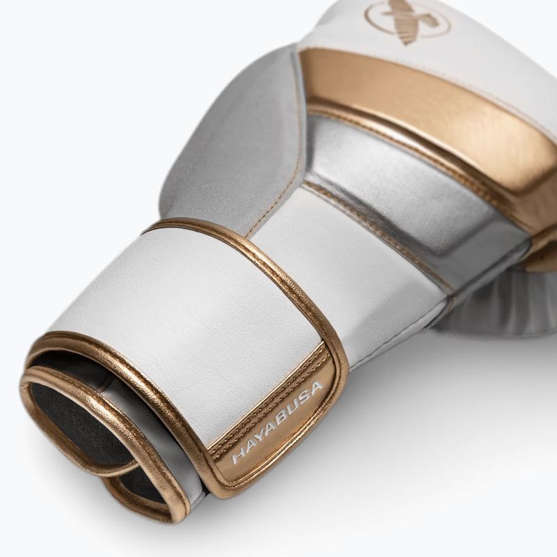 Boxerské rukavice Hayabusa T3 white/gold 6