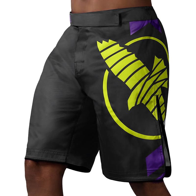 Hayabusa Icon Fight MMA šortky černo-žluté ICFS-BK-L