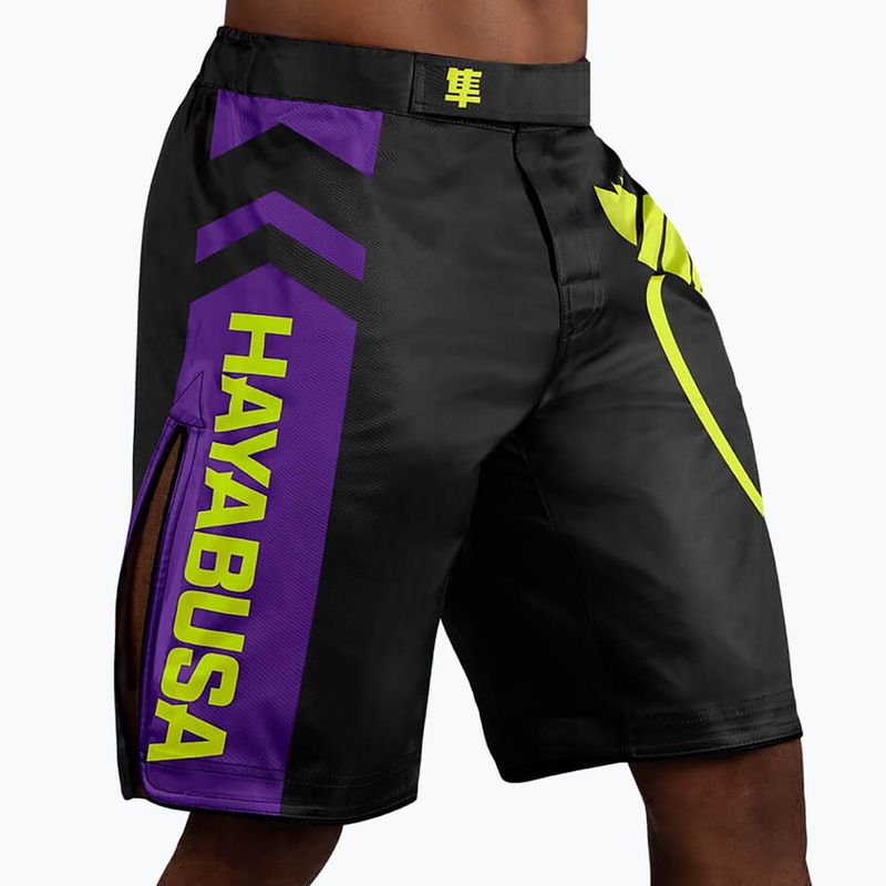 Hayabusa Icon Fight MMA šortky černo-žluté ICFS-BK-L 2