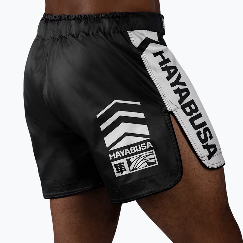 Pánské tréninkové šortky Hayabusa Icon Mid-Thigh MMA black/white 3