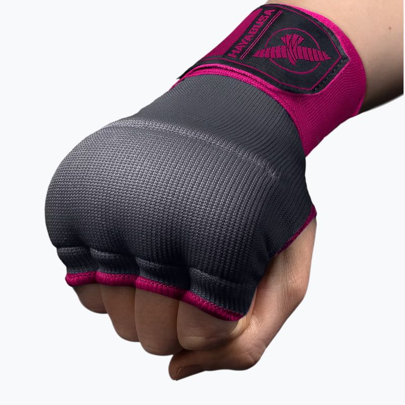 Gelové bandáže Hayabusa Quick Gel Hand Wraps grey/pink 2