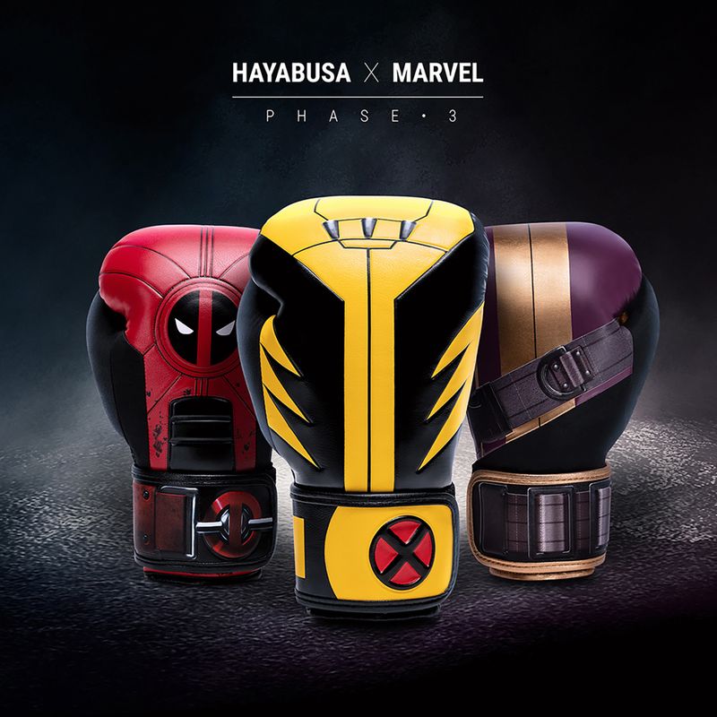 Boxerské rukavice Hayabusa Marvel's Batroc purple/gold 17