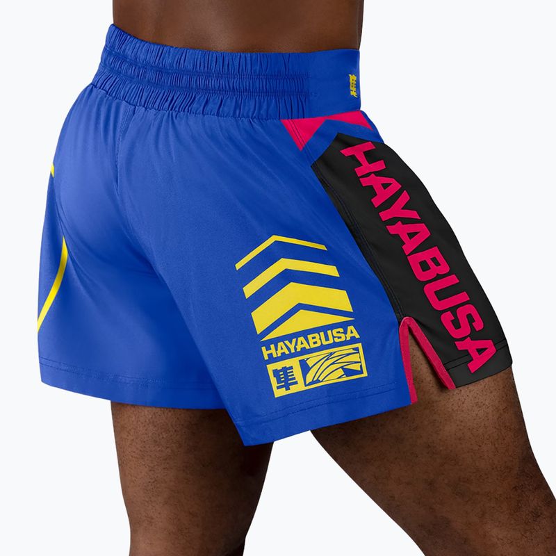 Pánské tréninkové šortky Hayabusa Icon Kickboxing blue/yellow 4