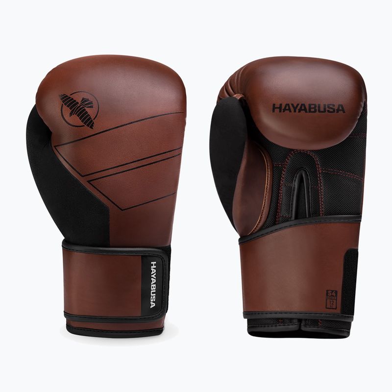 Hayabusa S4 Kožené hnědé boxerské rukavice S4LBG