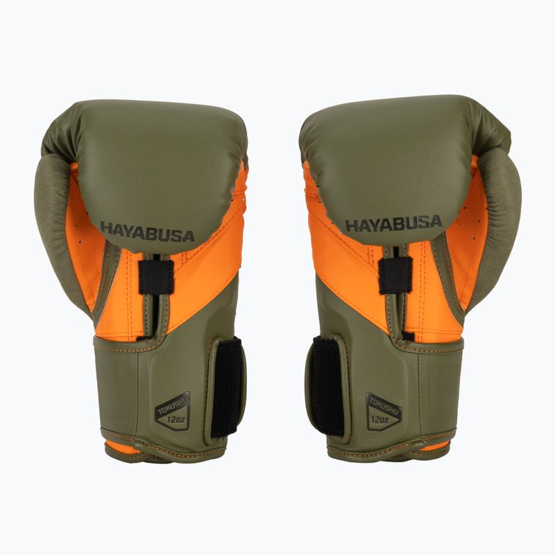 Boxerské rukavice Hayabusa T3 green/orange 3