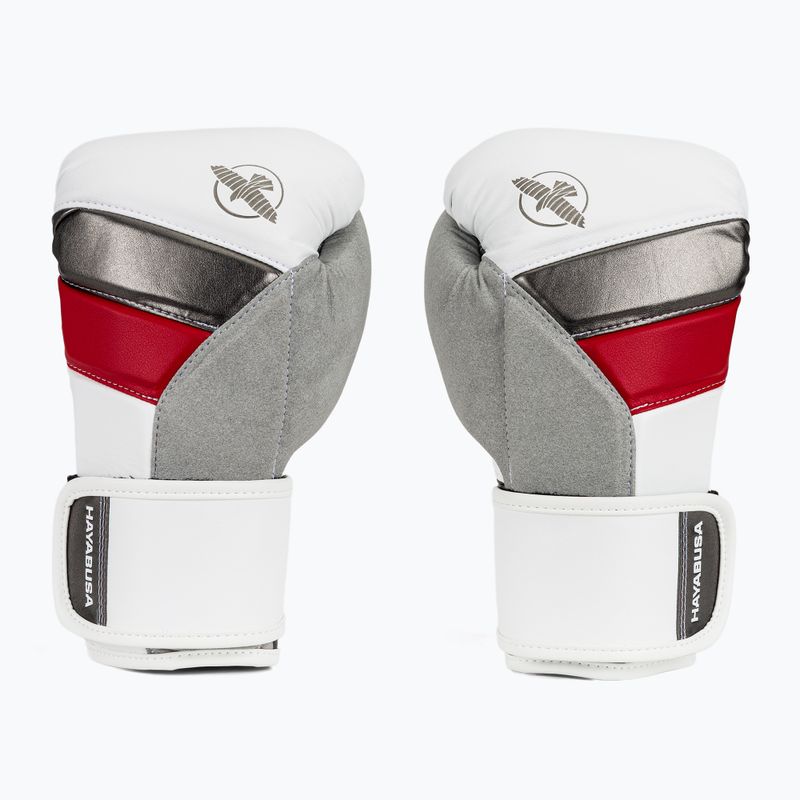 Boxerské rukavice Hayabusa T3 white/red 2
