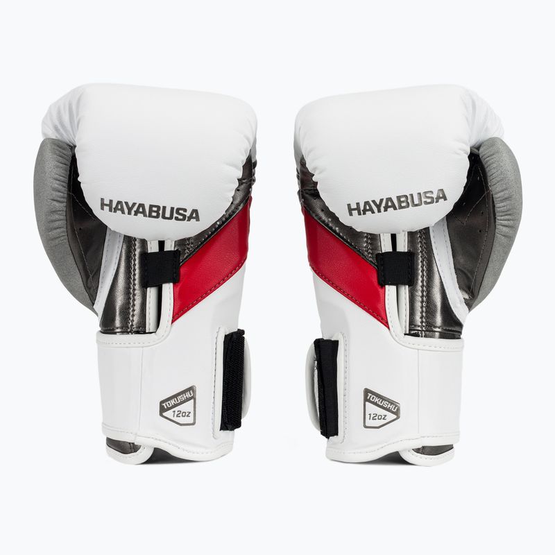 Boxerské rukavice Hayabusa T3 white/red 3