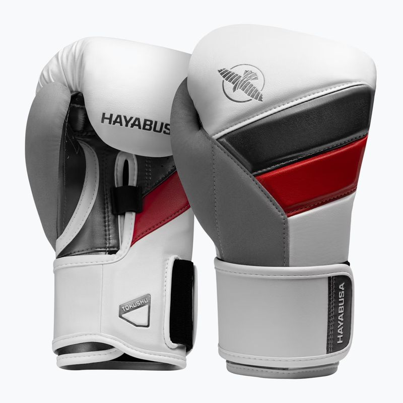 Boxerské rukavice Hayabusa T3 white/red