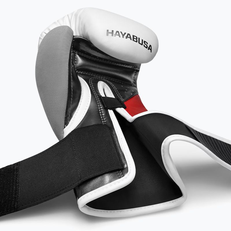 Boxerské rukavice Hayabusa T3 white/red 3