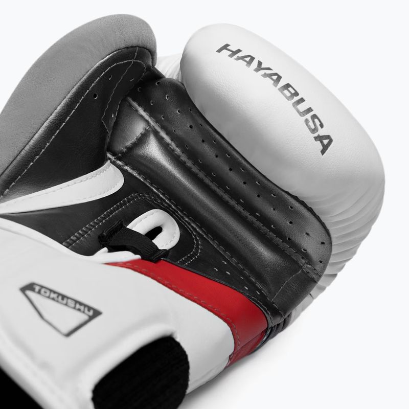 Boxerské rukavice Hayabusa T3 white/red 4