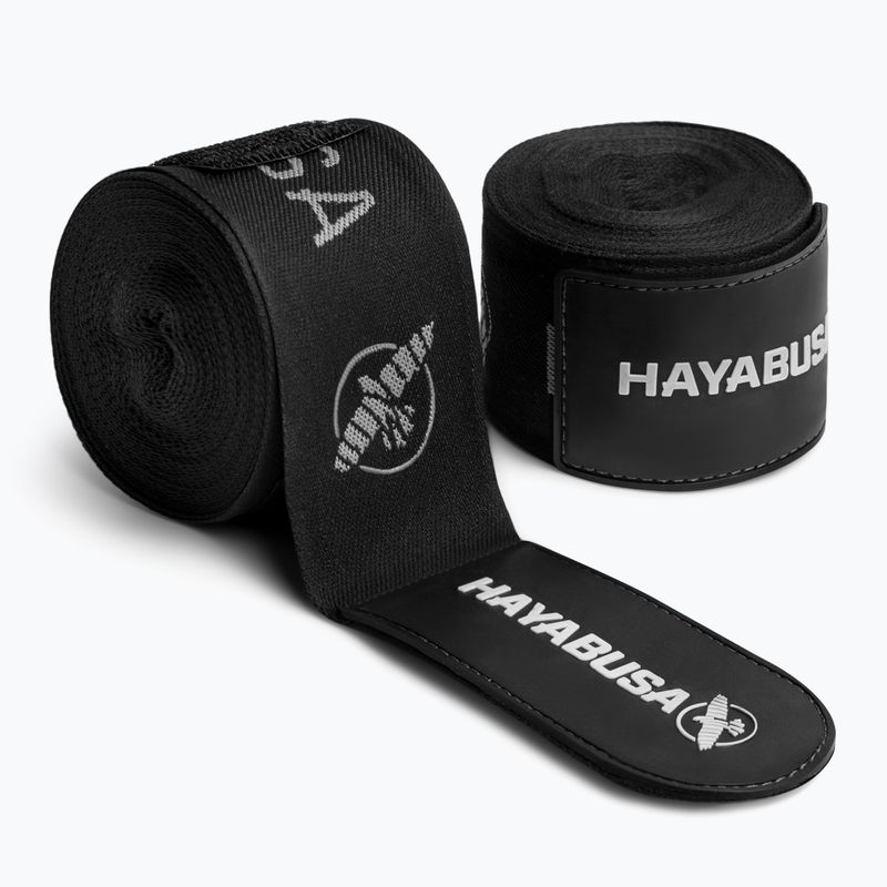 Boxerské bandáže Hayabusa Premium Jacquard Handwraps 450 cm black