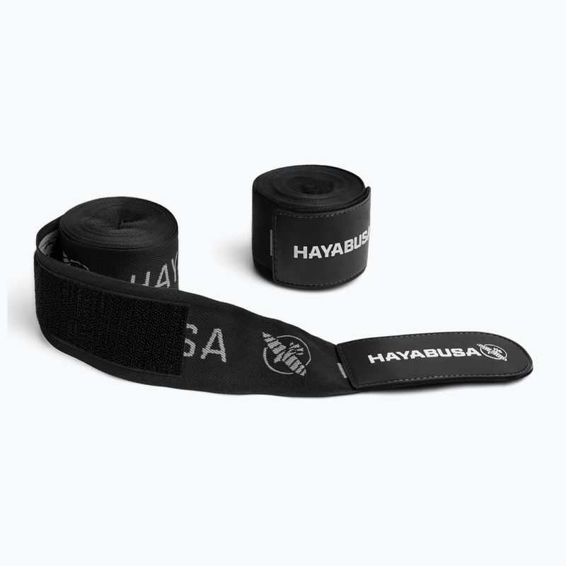 Boxerské bandáže Hayabusa Premium Jacquard Handwraps 450 cm black 2