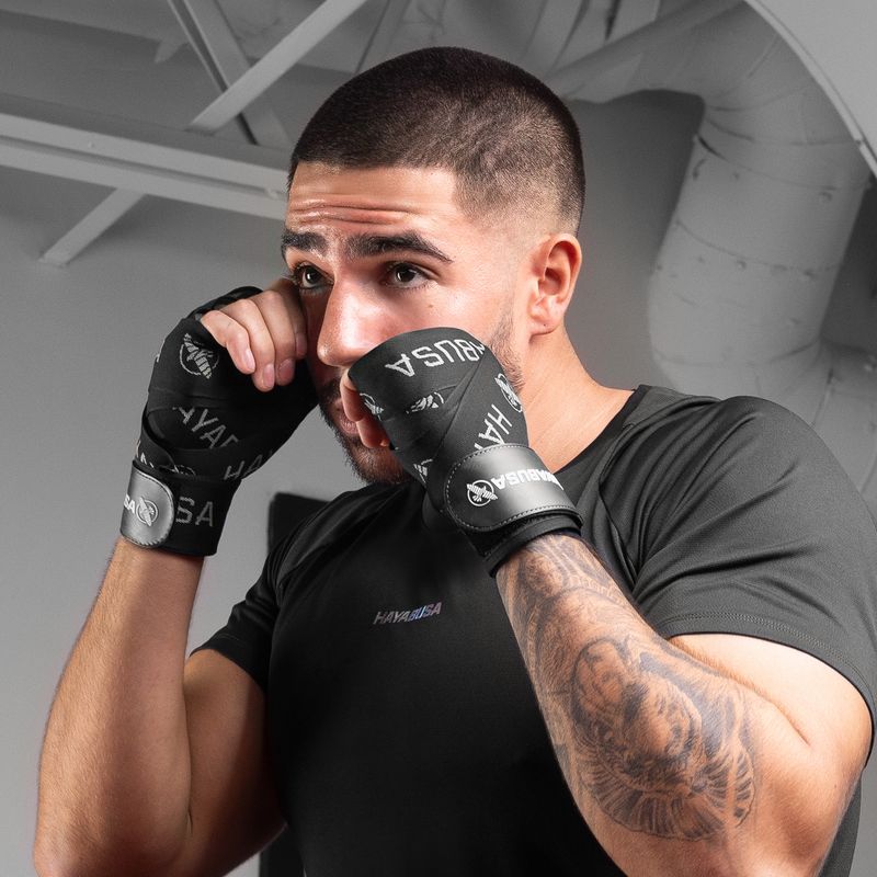 Boxerské bandáže Hayabusa Premium Jacquard Handwraps 450 cm black 7