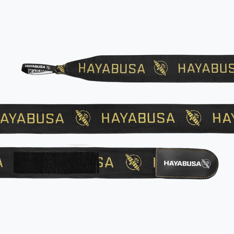 Boxerské bandáže Hayabusa Premium Jacquard Handwraps  450 cm black/gold 3