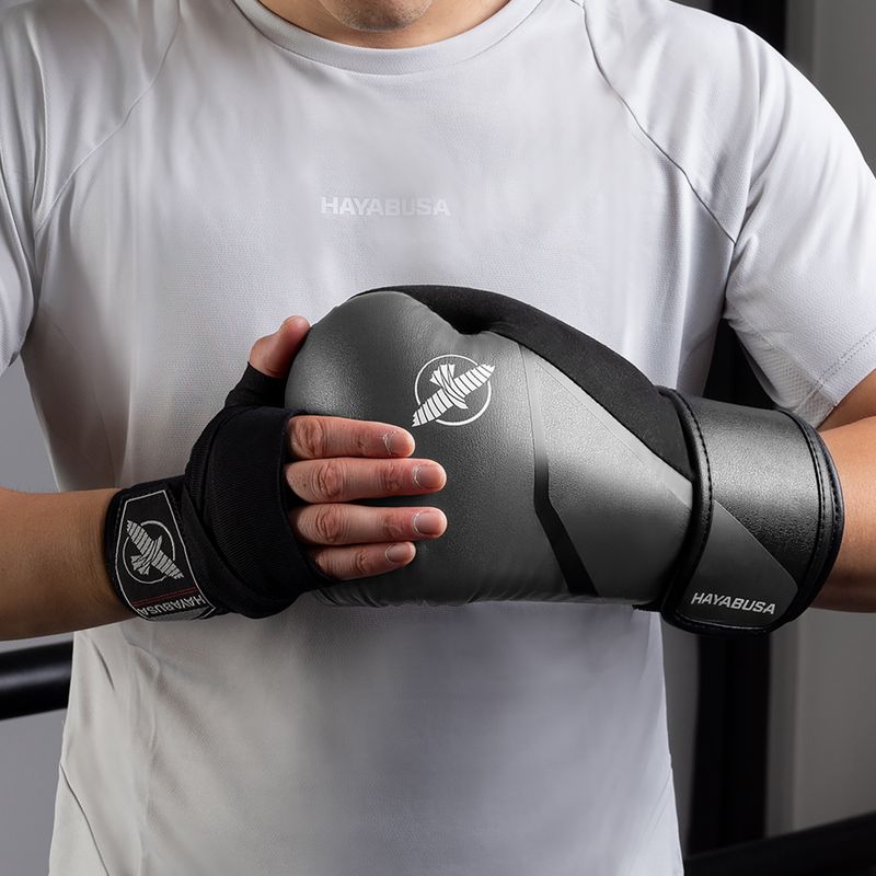 Boxovací rukavice Hayabusa E1 Boxing grey/black 16