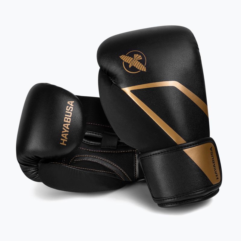 Boxerské rukavice Hayabusa E1 Boxing black/gold 6