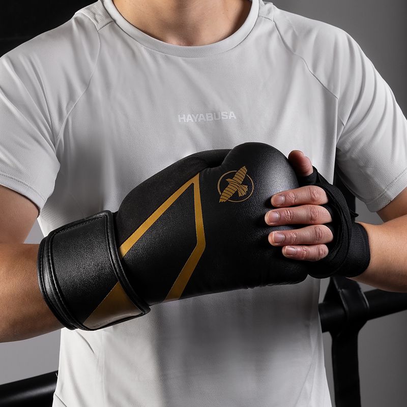 Boxerské rukavice Hayabusa E1 Boxing black/gold 12