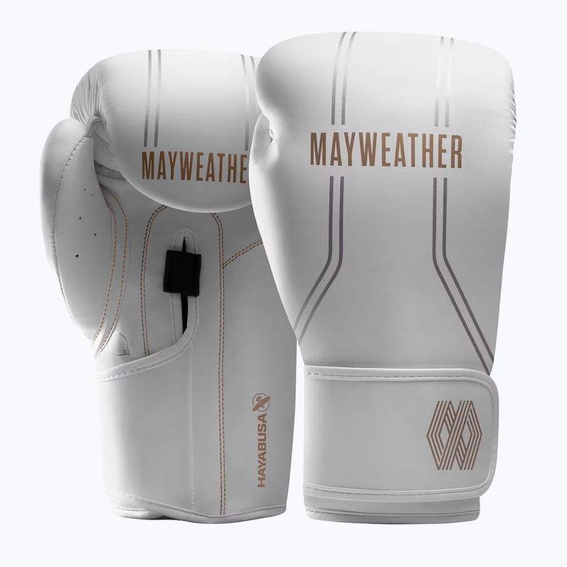 Boxerské rukavice Hayabusa Mayweather Contender white/gold