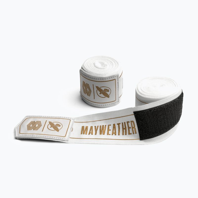 Boxerské bandáže Hayabusa Mayweather Stretch Hand Wraps 450 cm white/gold 2