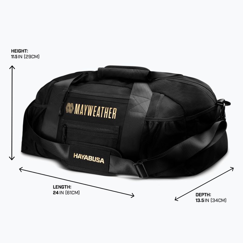 Sportovní taška Hayabusa Mayweather Mesh Gym Bag 70 l black/gold 3