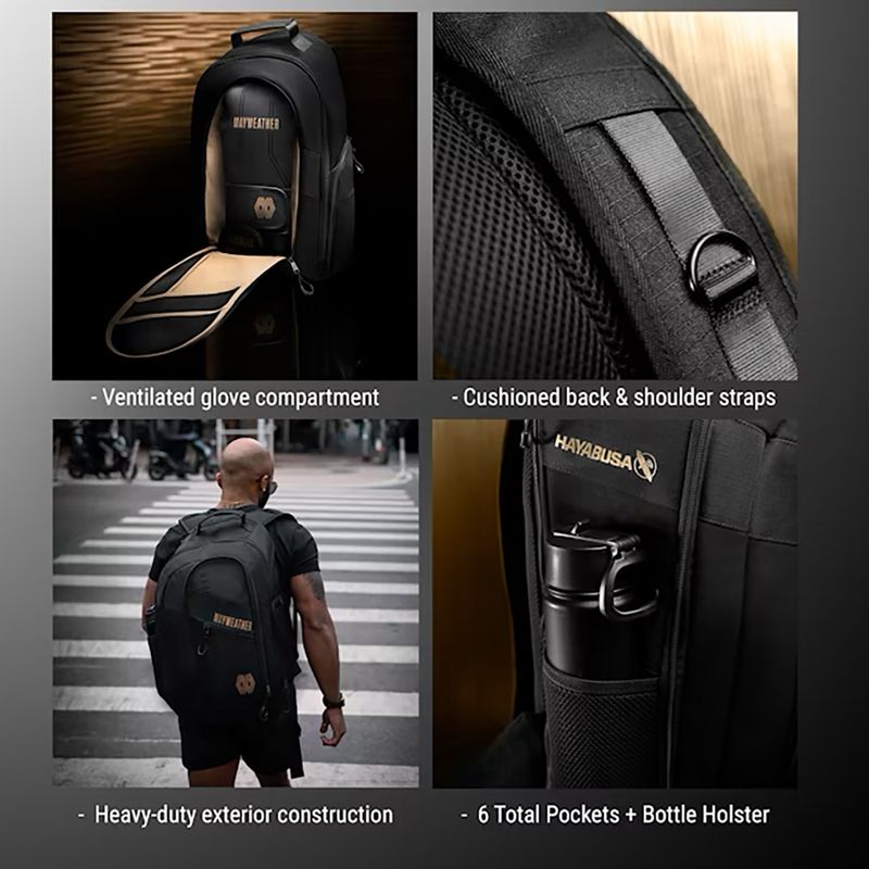 Tréninkový batoh Hayabusa Mayweather Boxing 30 l black/gold 12