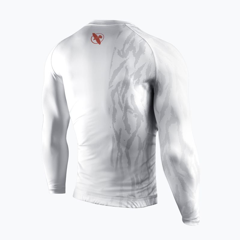 Pánský rashguard Longsleeve Hayabusa Apex Rash Guard white/coral 2