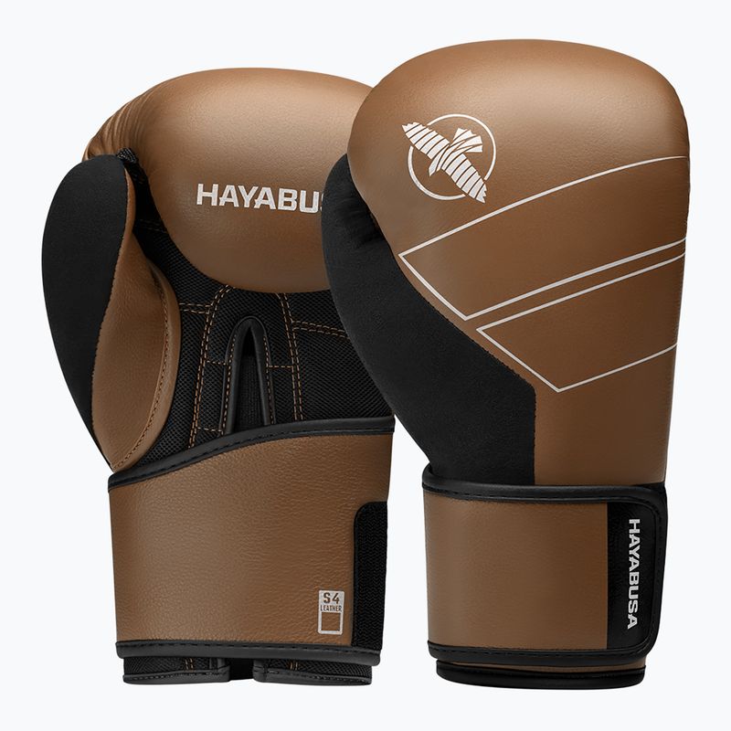 Boxerské rukavice Hayabusa S4 Leather golden brown