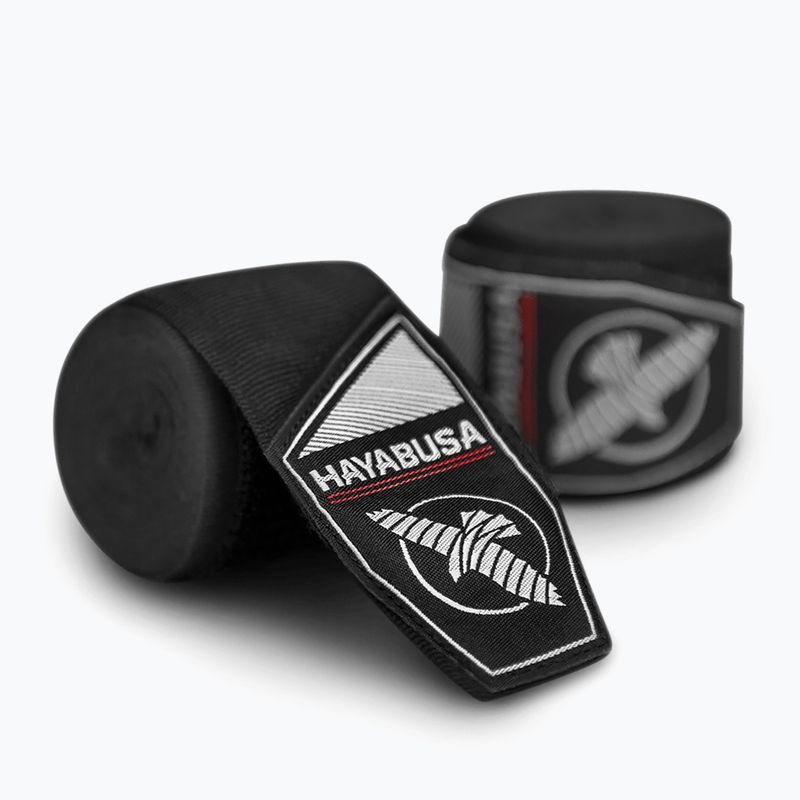 Boxerské bandáže Hayabusa Perfect Stretch Youth Boxing Hand Wraps 450 cm black