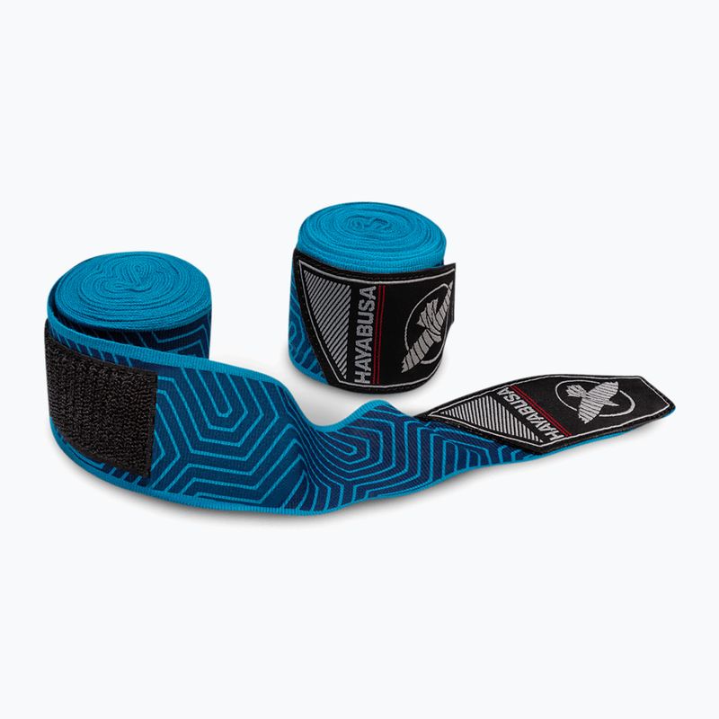 Boxerské bandáže Hayabusa Perfect Stretch 450 cm blue geo 2