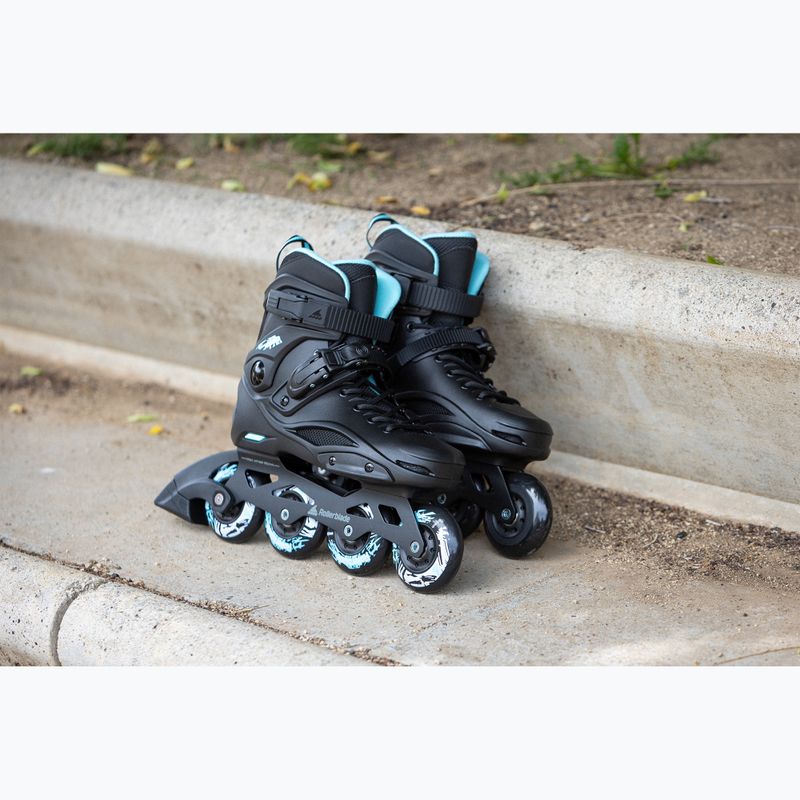 Dámské kolečkové brusle Rollerblade RB 80 W black/light blue 7
