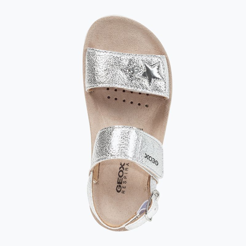 Juniorské sandály Geox Costarei silver 13
