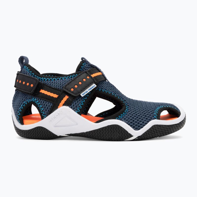 Dětské sandály Geox Wader navy/fluo orange 2