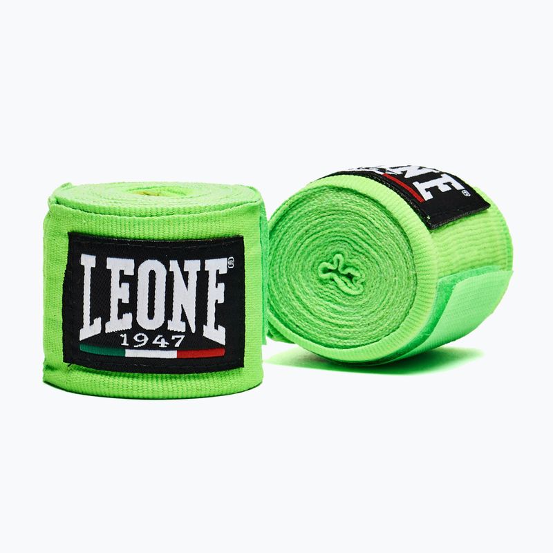 Boxerské bandáže Leone 1947 Hand Wraps 350 cm fluorescent green/fluorescent green