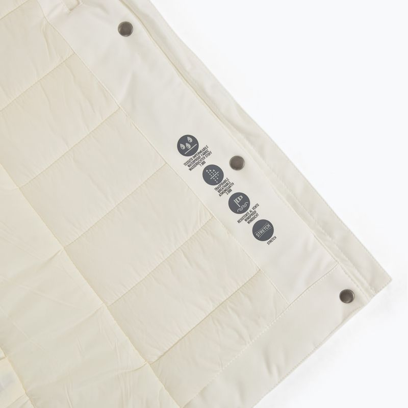 Dámská zateplená bunda se zipem, kapucí s umělým kožíškem CMP 35K3626F chalk white/blue ink 5